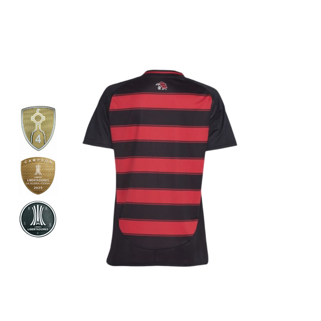 Camisa Feminina Flamengo I 2025/26 Torcedor + PATCHS LIBERTADORES