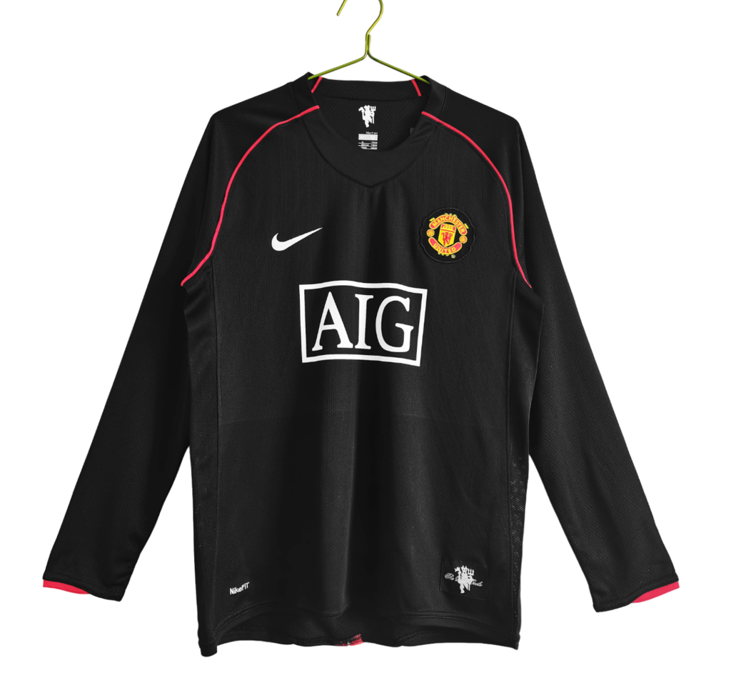 Camisa Retrô Manga Longa Manchester United 07/08 Away