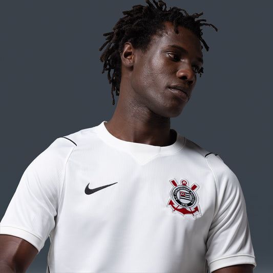 Camisa Corinthians I 26/27 s/n Torcedor Nike Masculina - Branco+Preto