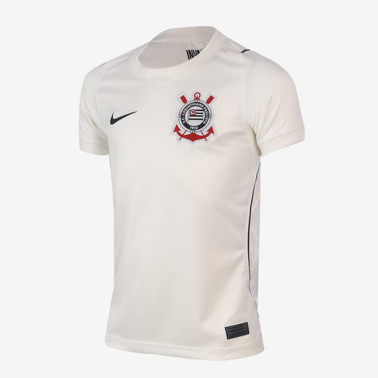 Camisa Infantil Corinthians I 26/27 s/n Torcedor Nike - Branco+Preto