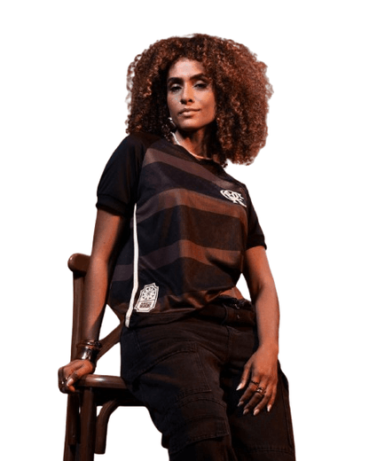 Camisa Feminina Flamengo Diamante Negro