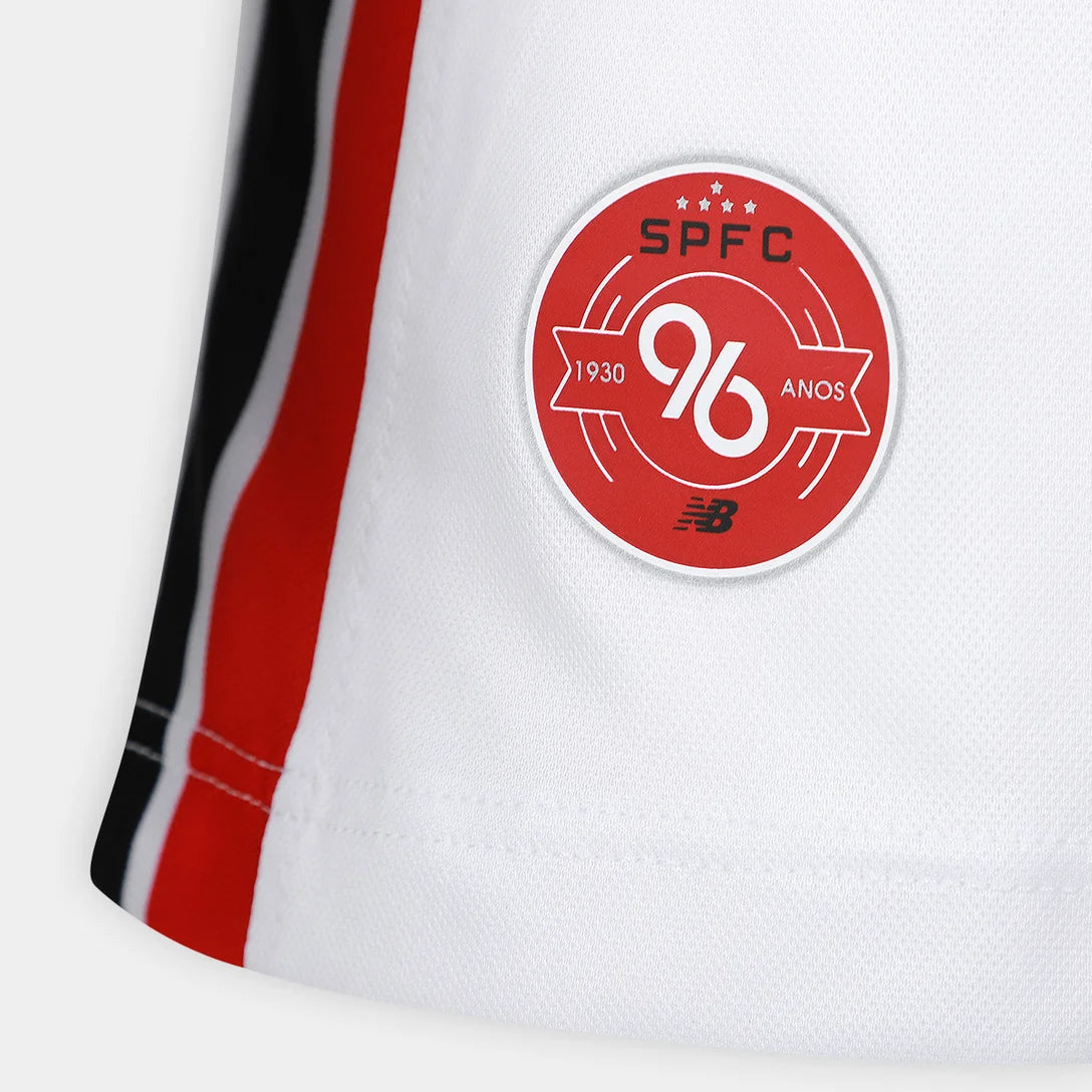 Camisa São Paulo I 2026/27 Torcedor New Balance Feminina- Branco+Vermelho