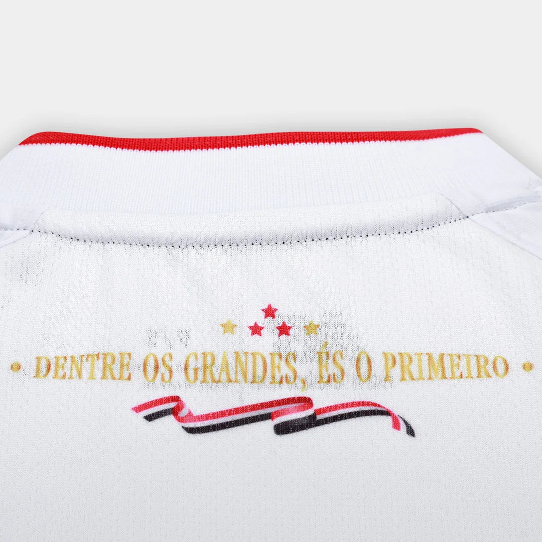 Camisa São Paulo I 2026/27 Torcedor New Balance Feminina- Branco+Vermelho