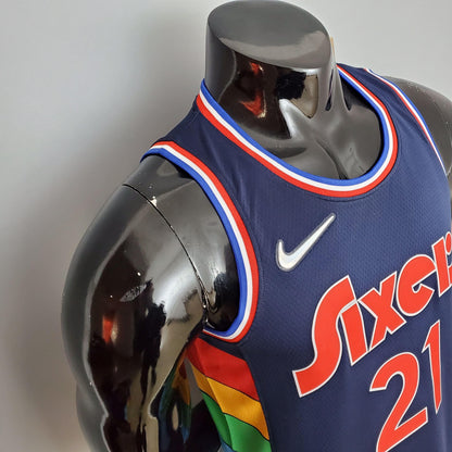 Regata NBA Philadelphia 76ers - Joel Embiid #21 Royal Blue - ResPeita Sports