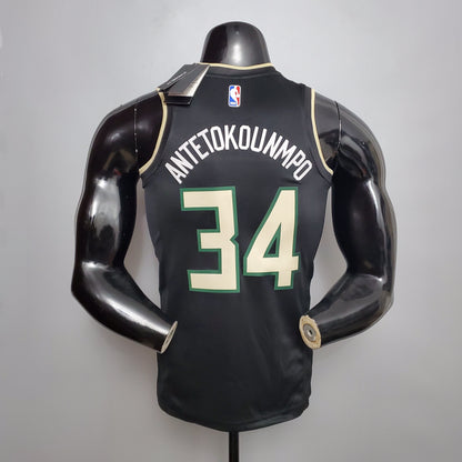 Regata NBA Milwaukee Bucks - Antetokounmpo #34 Theme Edition Black