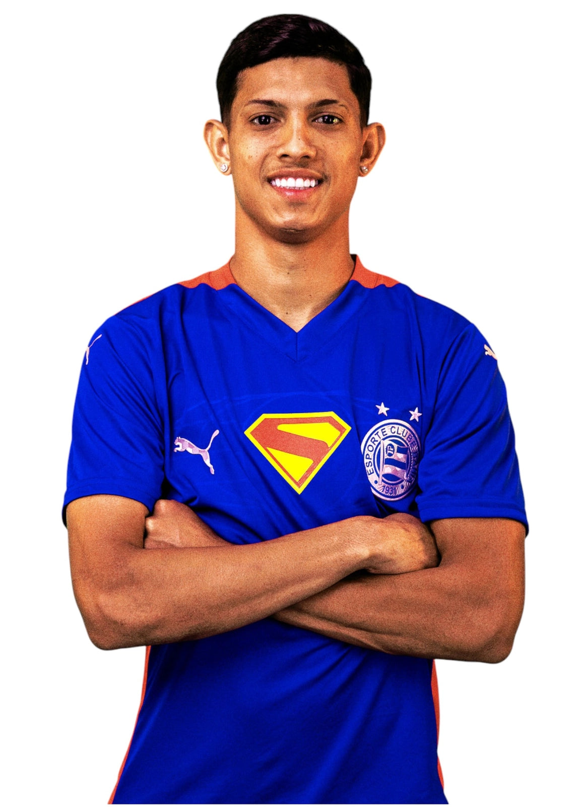 Camisa Superman 2025 Esporte Clube Bahia Puma Azul e Vermelha Masculina