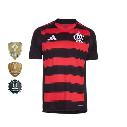 Camisa Flamengo I 2025/26 Torcedor + PATCHS LIBERTADORES