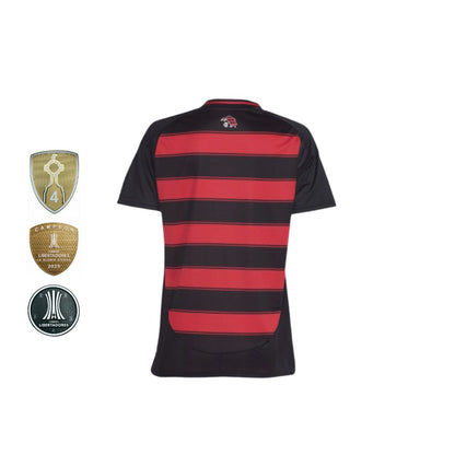 Camisa Feminina Flamengo I 2025/26 Torcedor + PATCHS LIBERTADORES