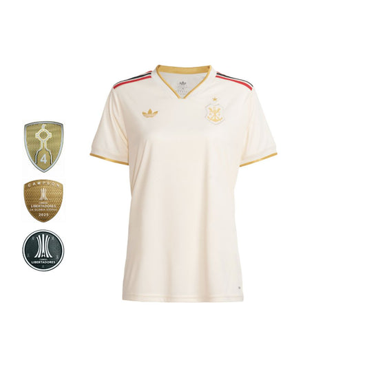 Camisa Feminina Flamengo III 2025/26 Torcedor + PATCHS LIBERTADORES