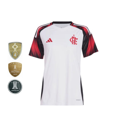 Camisa Feminina Flamengo II 2025/26 Torcedor + PATCHS LIBERTADORES