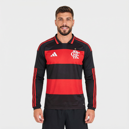 Camisa Flamengo Manga Longa Jogo 1 2026/27 Torcedor Masculino