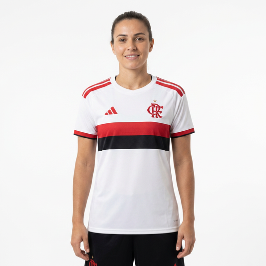 Camisa Flamengo Jogo 1 Branco Feminina 2026
