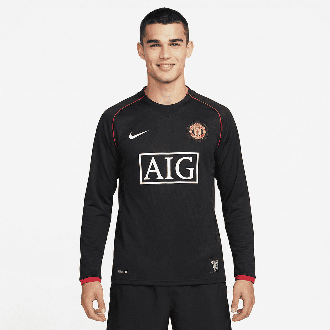 Camisa Retrô Manga Longa Manchester United 07/08 Away