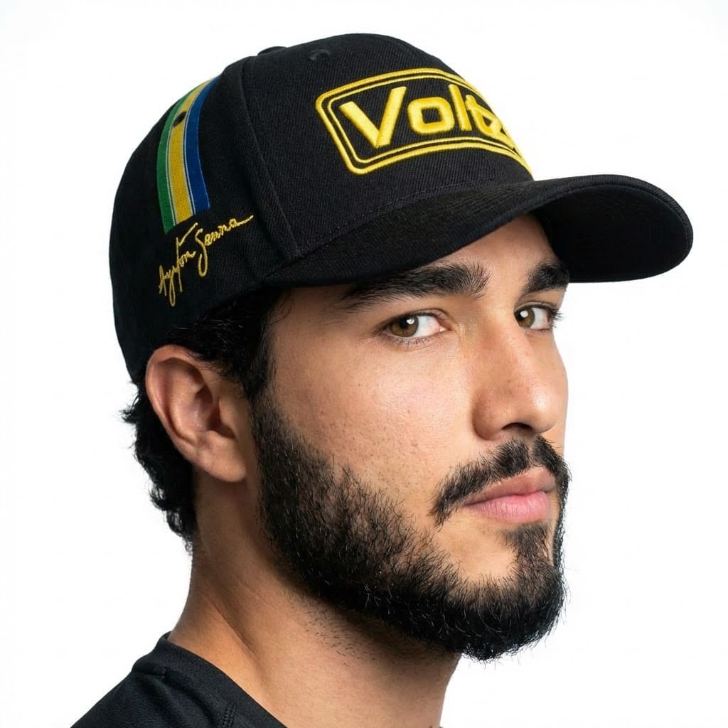Boné Voltz Club X Ayrton Senna - Preto Racing Heritage