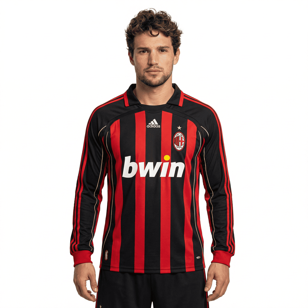 Camisa Retrô AC Milan Home 2006/07 Manga Longa