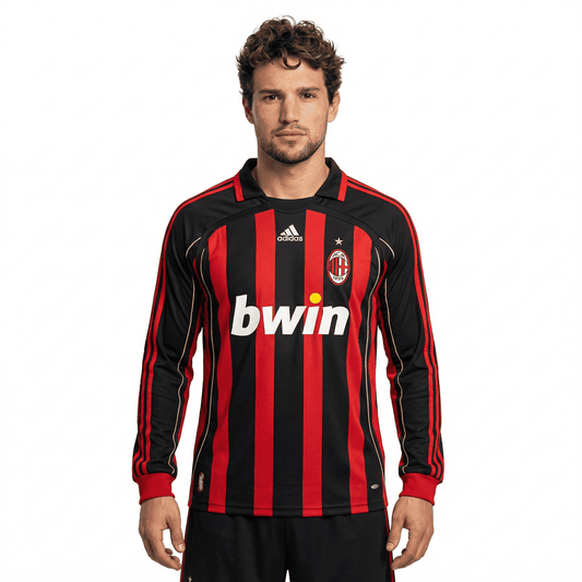 Camisa Retrô AC Milan Home 2006/07 Manga Longa