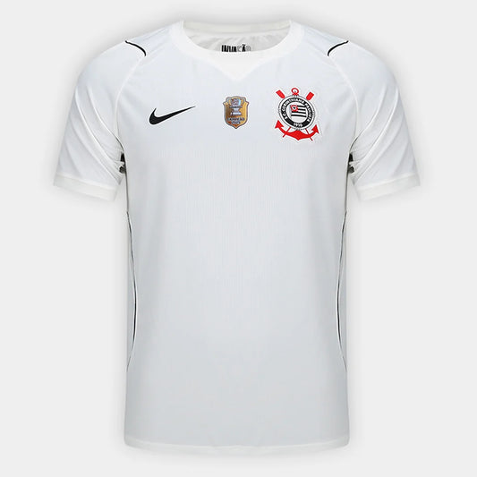 Camisa Corinthians I 26/27 - Patch campeão CDB  - Branco+Preto