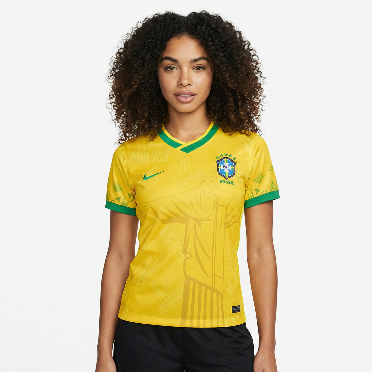 Camisa Feminina Seleção Brasil 2022/22 Amarelo Conceito