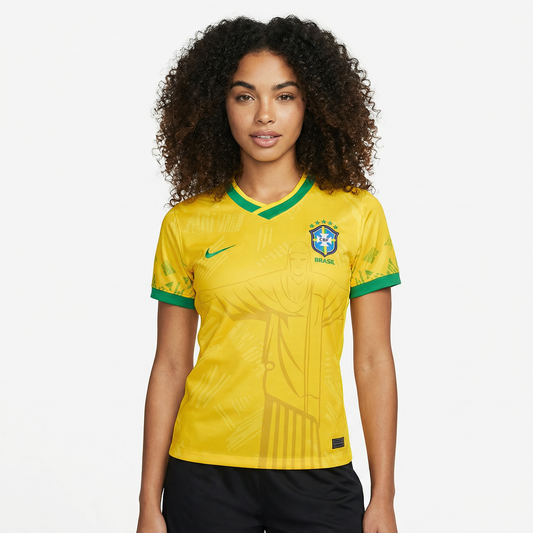 Camisa Feminina Seleção Brasil 2022/22 Amarelo Conceito