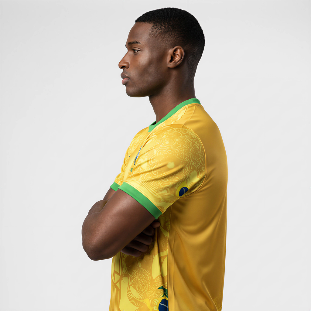 Camisa do Brasil Amarela Cristo Redentor 2024 Unissex