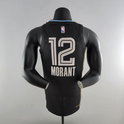 Regata NBA Memphis Grizzlies - Ja Morant #12 Black Honor Edition - ResPeita Sports