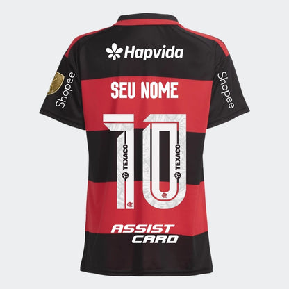 Camisa Flamengo Jogo 1 2026/27 Kit Patrocínio + Kit Patchs CAMPÉON Libertadores 25