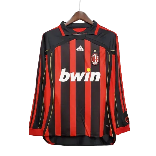 Camisa Retrô AC Milan Home 2006/07 Manga Longa