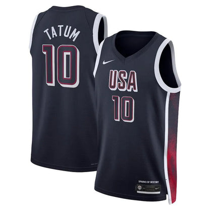 Camisa USA Basquete 2024 Nike Swingman Jersey Unisex Jason Tatum 10 Azul