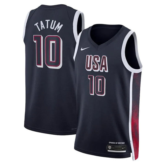 Camisa USA Basquete 2024 Nike Swingman Jersey Unisex Jason Tatum 10 Azul