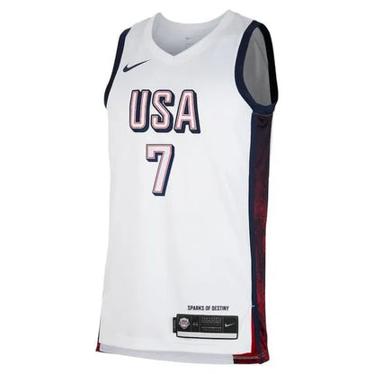 Camisa USA Basketball 2024 Nike Swingman Jersey Unisex Kevin Durant 7 Branca