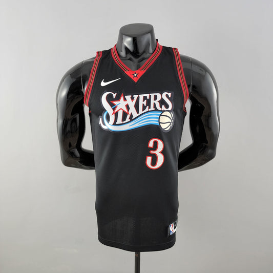 Regata NBA Philadelphia 76ers - Allen Iverson #3 Black Retrô - ResPeita Sports