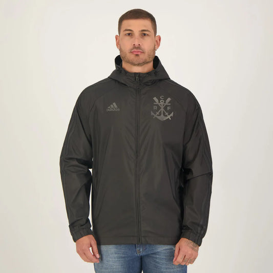 Jaqueta Adidas Flamengo Corta-Vento 2023 Preta